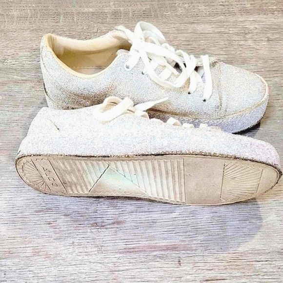 ALDO Etilivia Glitter Shoe Sneakers White size 6 - Picture 6 of 9